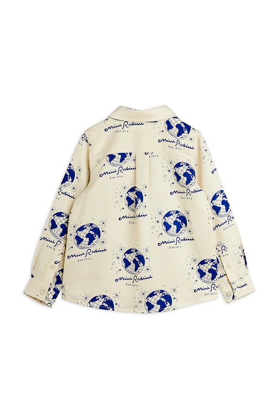 Mini Rodini košulja za djecu Society 26220101 bijela SS26