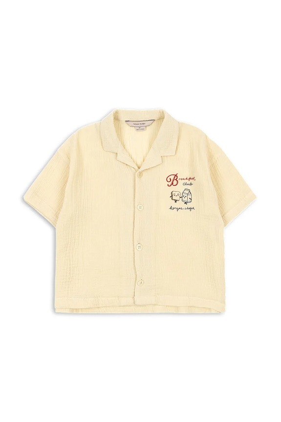 Konges Sløjd košeľa detská bavlnená COCO SHIRT GOTS KS105325.PPY2 béžová SS26