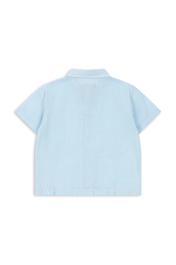 Konges Sløjd koszula dziecięca bawełniana FRAN SHIRT GOTS KS105388.PPY2 niebieski SS26