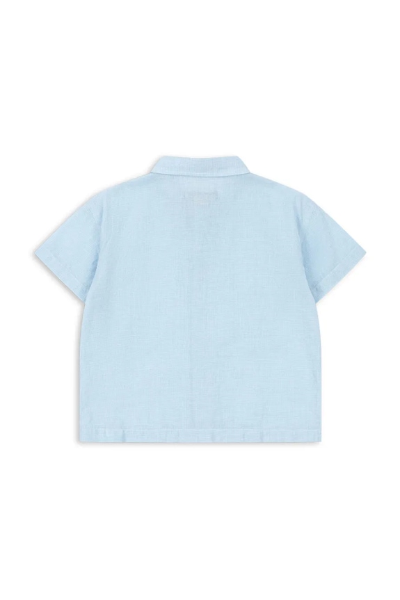 Konges Sløjd koszula dziecięca bawełniana FRAN SHIRT GOTS KS105388.PPY2 niebieski SS26