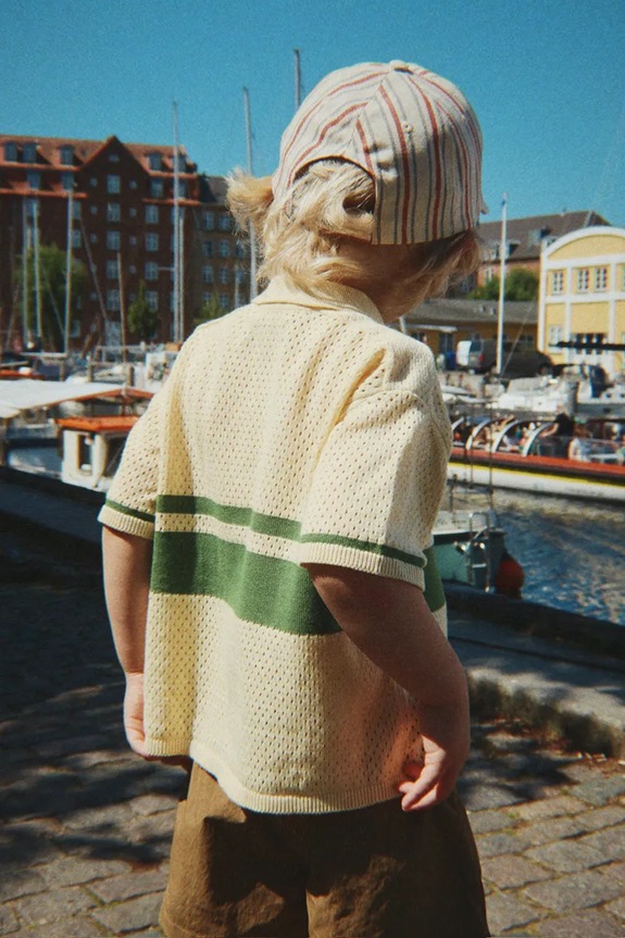 Konges Sløjd koszula dziecięca bawełniana HAI KNIT SHIRT GOTS KS105410.PPY2