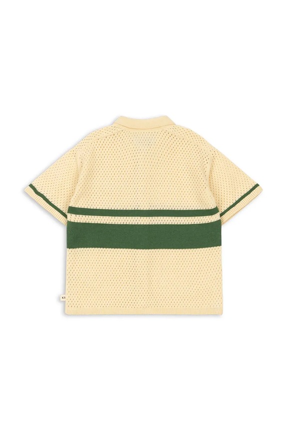 Chłopiec Konges Sløjd koszula dziecięca bawełniana HAI KNIT SHIRT GOTS KS105410.PPY2 żółty