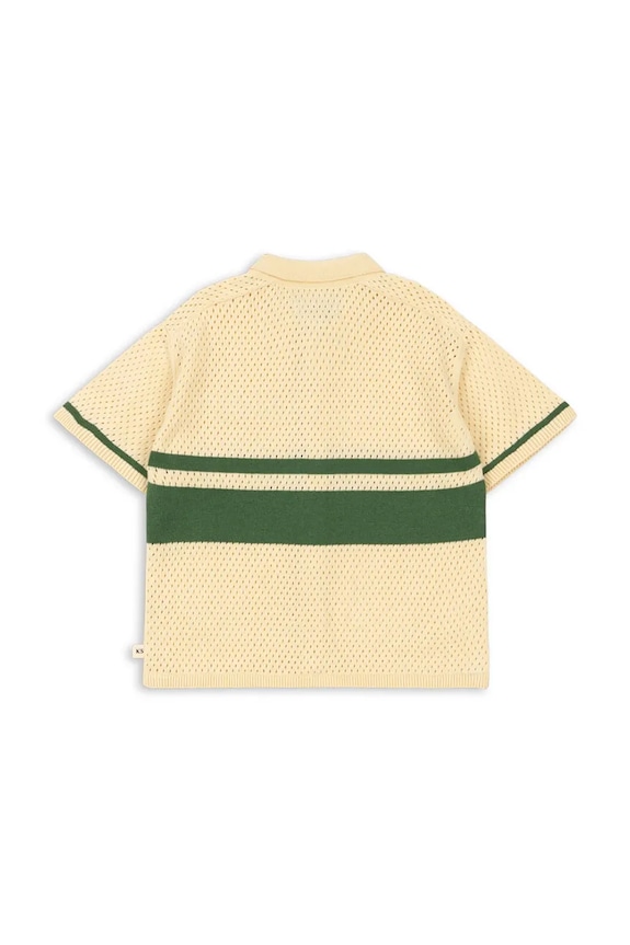 Chłopiec Konges Sløjd koszula dziecięca bawełniana HAI KNIT SHIRT GOTS KS105410.PPY2 żółty