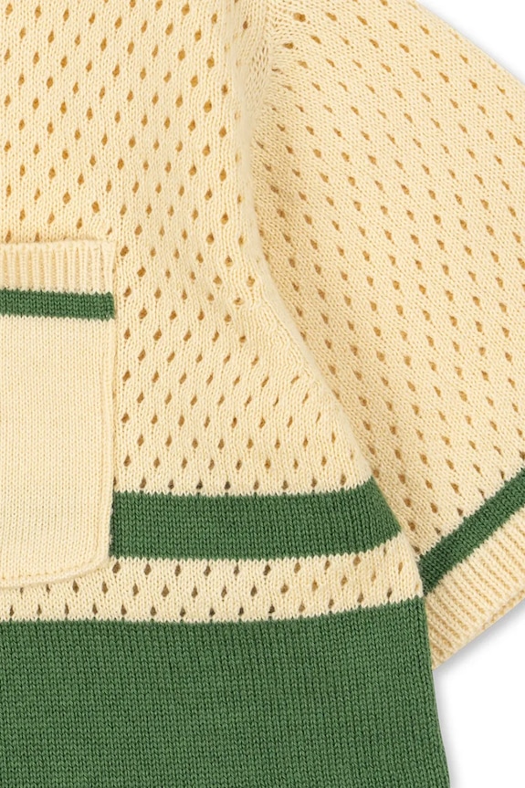 Konges Sløjd koszula dziecięca bawełniana HAI KNIT SHIRT GOTS KS105410.PPY2 żółty