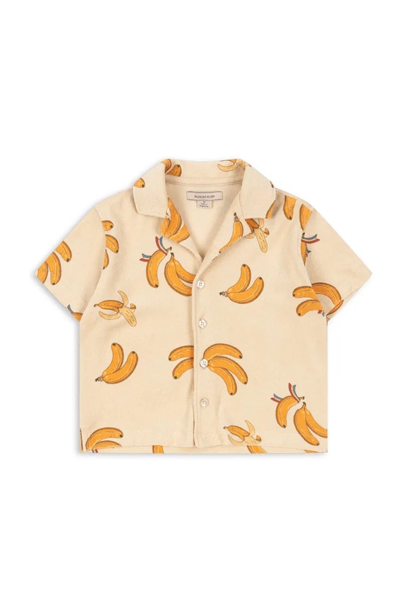 Konges Sløjd košeľa detská bavlnená ITTY SHIRT GOTS žltá KS105425.PPY2