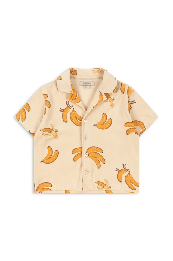Konges Sløjd košeľa detská bavlnená ITTY SHIRT GOTS žltá KS105425.PPY2