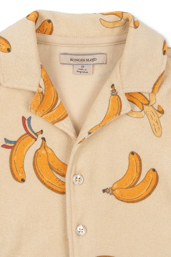 Chlapec Konges Sløjd košeľa detská bavlnená ITTY SHIRT GOTS KS105425.PPY2 žltá