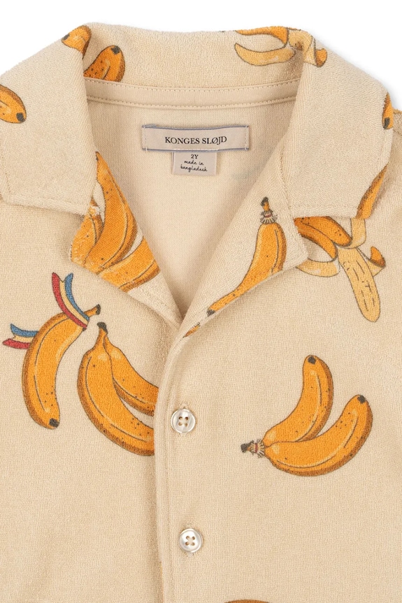 Chlapec Konges Sløjd košeľa detská bavlnená ITTY SHIRT GOTS KS105425.PPY2 žltá