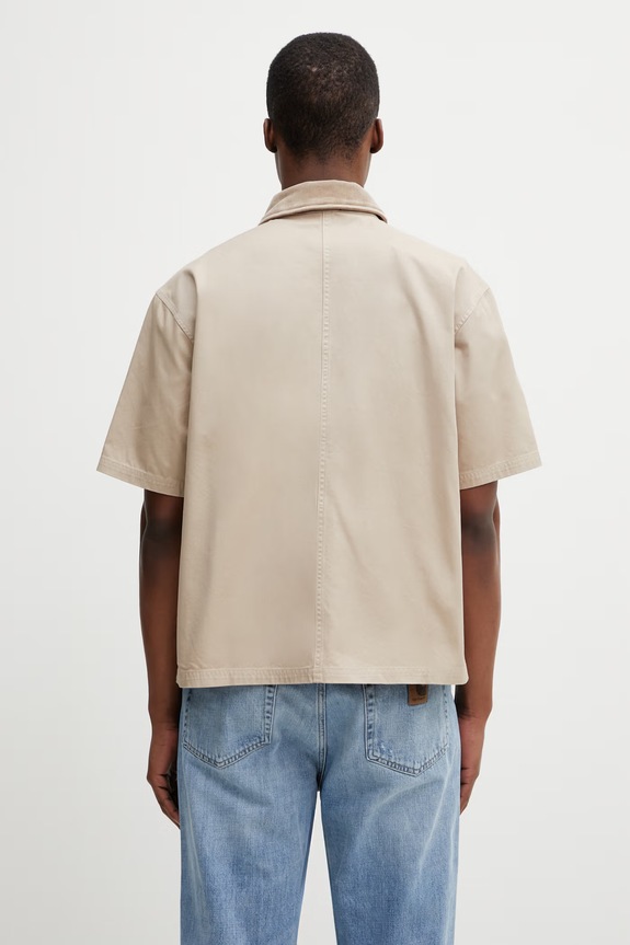 Abbigliamento RAMONA ZIPPED camicia safari in cotone da uomo MLM100538.37 beige