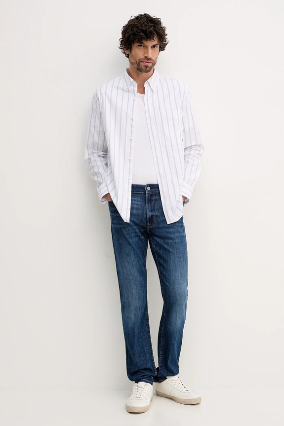 Košeľa Calvin Klein Jeans LV04RE113G biela SS26