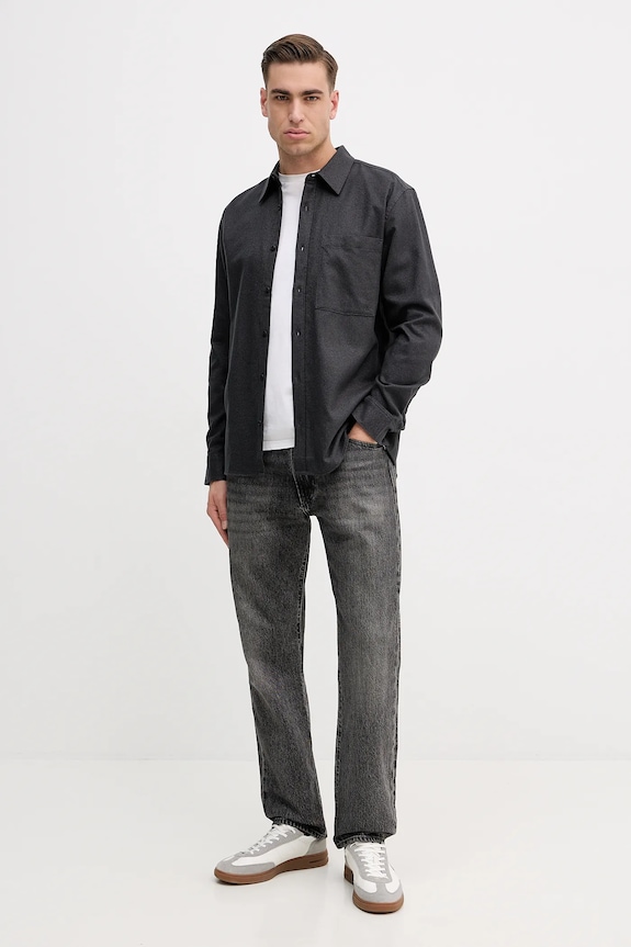 Calvin Klein Jeans cămașă din bumbac LV14RE112G gri SS26