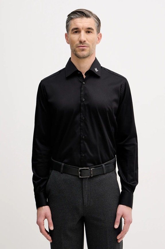 Karl Lagerfeld koszula regular czarny 561602.605041