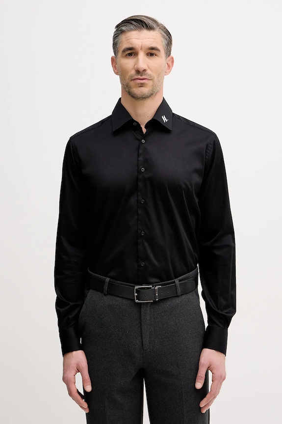 Karl Lagerfeld koszula regular czarny 561602.605041