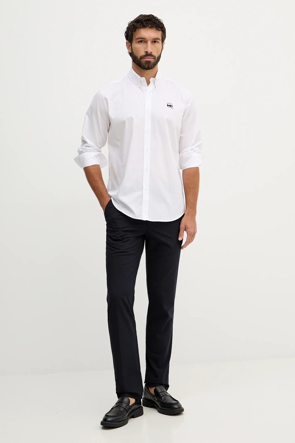 Košeľa Karl Lagerfeld 561600.605912 biela SS26