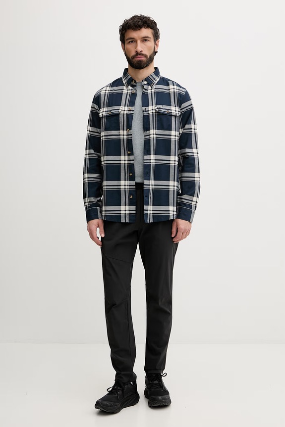 Fjallraven pánska bavlnená košeľa Övik Lite F12600311 tmavomodrá SS26