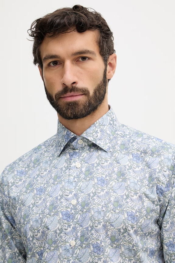 Eton camicia in cotone blu 100014841