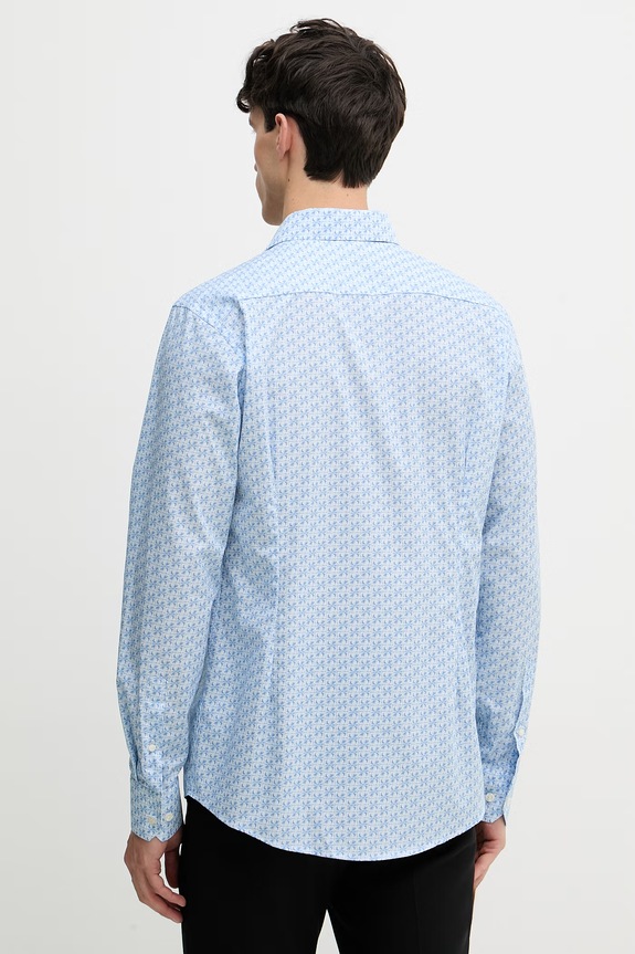 Odzież Eton koszula męska bawełniana 100014845 niebieski