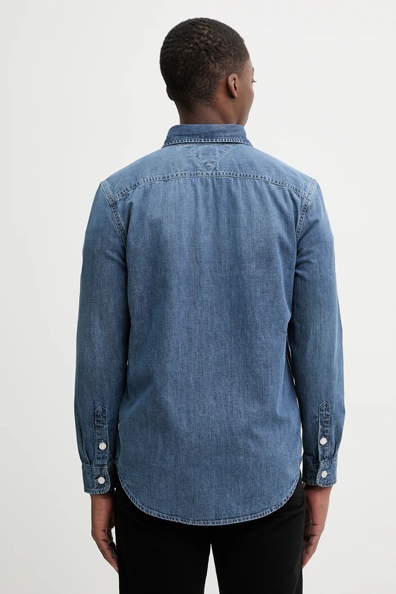 Odzież Tommy Jeans koszula jeansowa DM0DM22303 niebieski