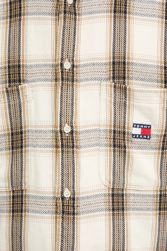 Bavlnená košeľa Tommy Jeans DM0DM22411 béžová