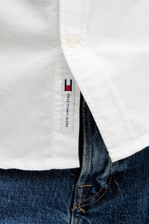 Tommy Jeans cămașă din bumbac DM0DM22836 bej