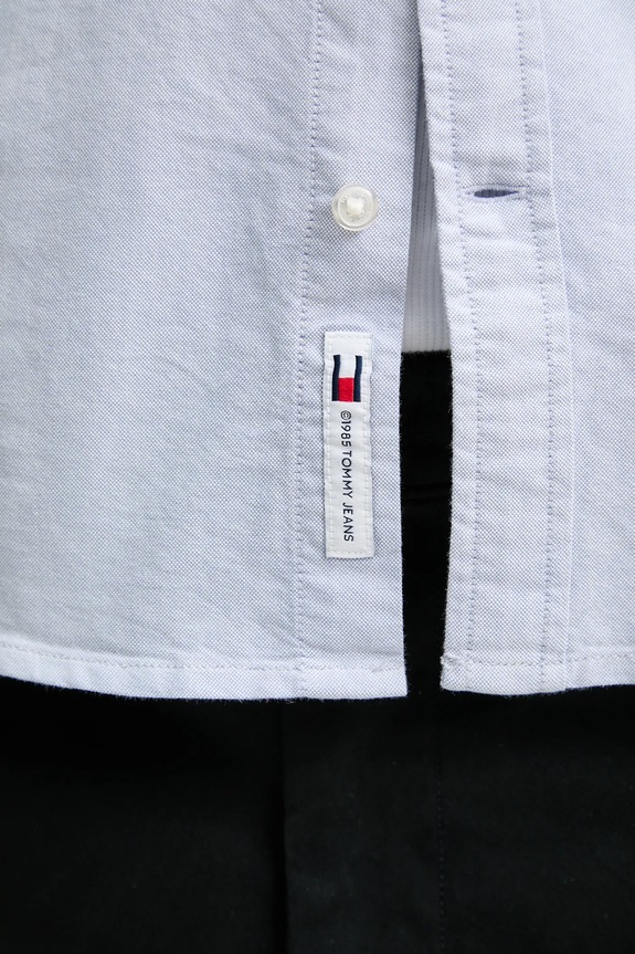 Βαμβακερό πουκάμισο Tommy Jeans DM0DM22836 μπλε