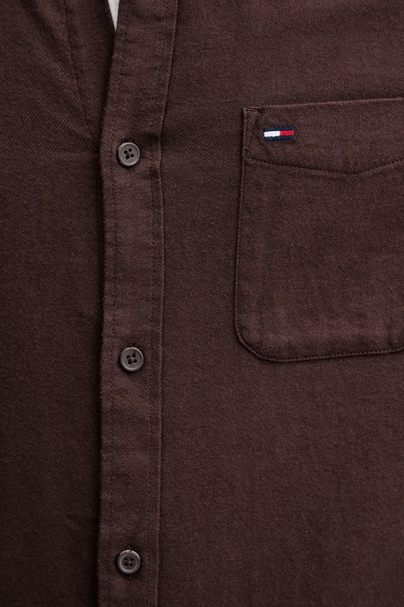 Tommy Jeans koszula bawełniana DM0DM22838 brązowy
