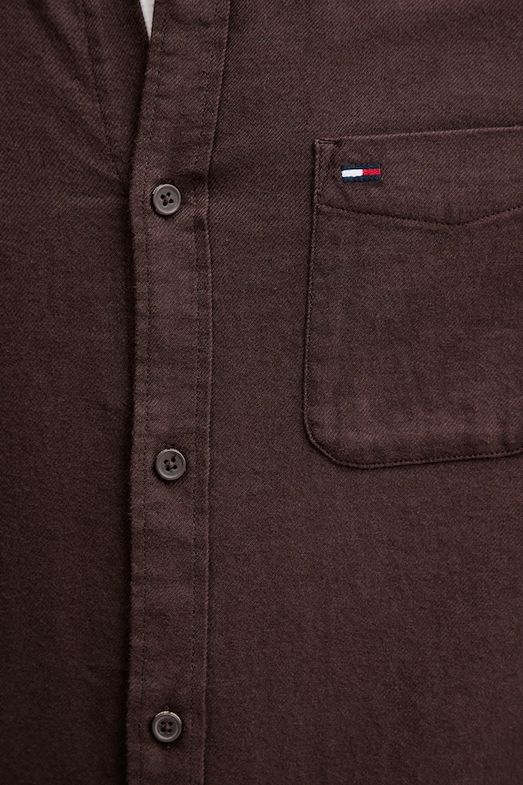 Tommy Jeans koszula bawełniana DM0DM22838 brązowy