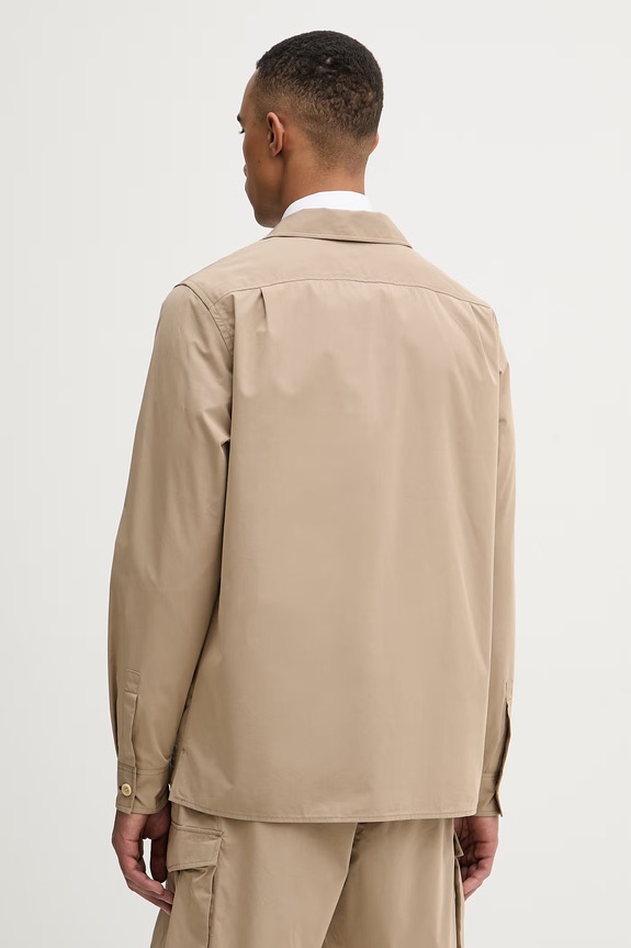 Odzież PS Paul Smith koszula męska z bawełną M2R.906Z.V22634 beżowy