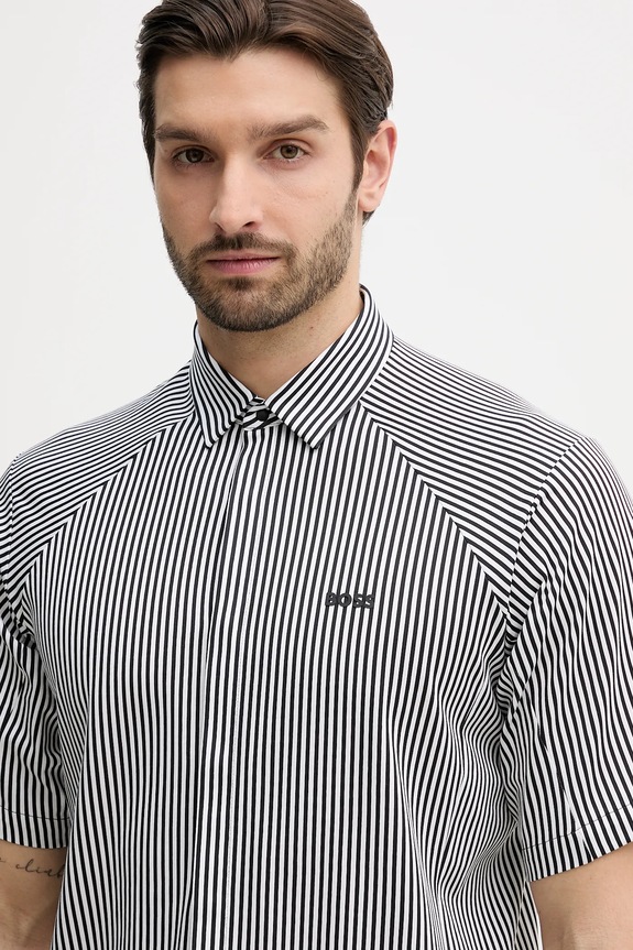 BOSS Green cămașă de bărbați din bumbac ST_Excurse S negru 50554450