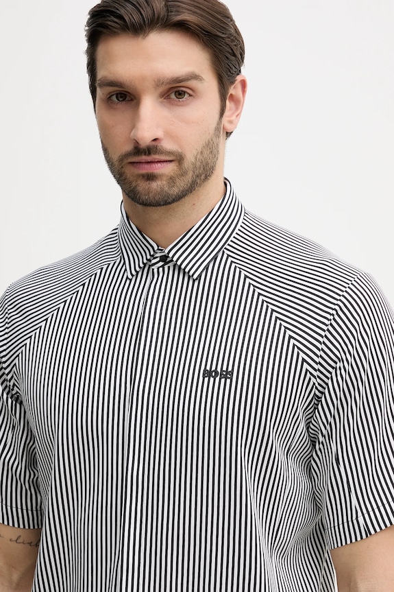 BOSS Green cămașă de bărbați din bumbac ST_Excurse S negru 50554450