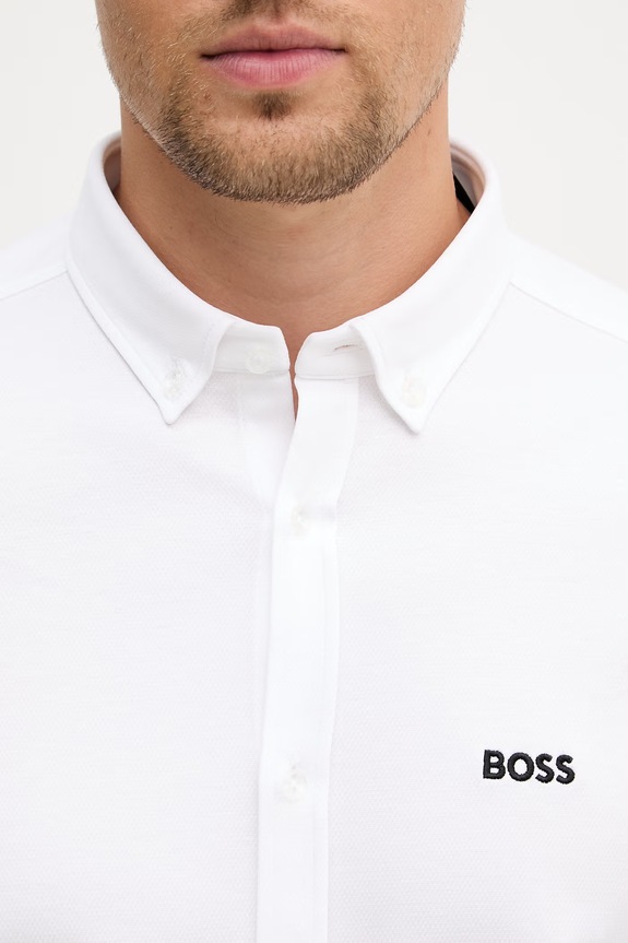 BOSS Green cămașă pentru bărbați din bumbac ST_Motion L 50555946 alb