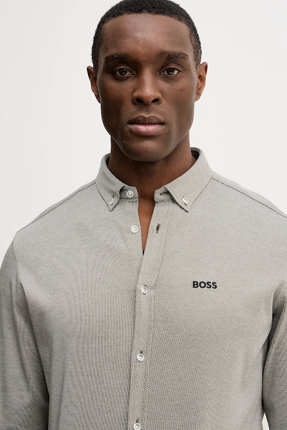 BOSS Green cămașă pentru bărbați de bumbac ST_Motion L verde 50555946