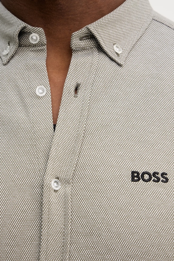 BOSS Green cămașă pentru bărbați de bumbac ST_Motion L 50555946 verde