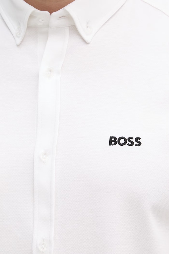 BOSS Green риза мъжка от памук ST_Motion S 50555951 бял