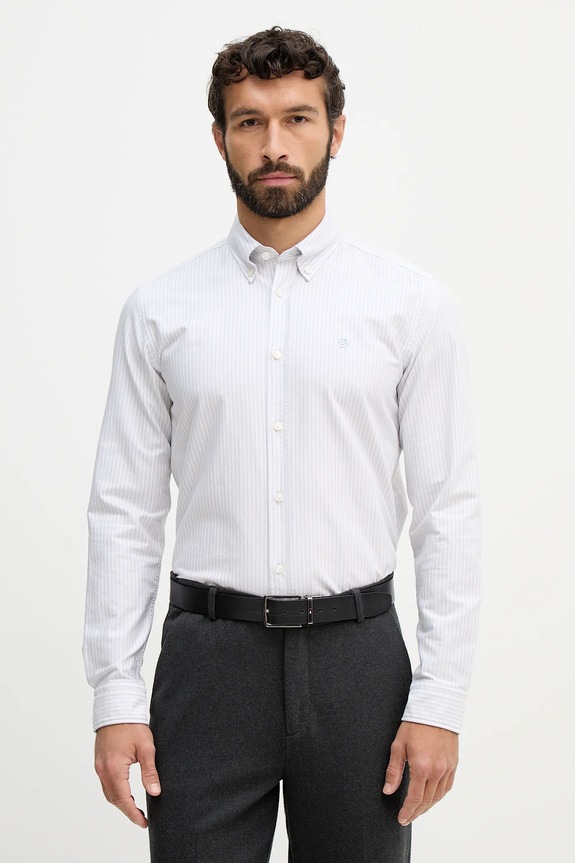 BOSS cămașă din bumbac H-ROAN-BD-E-C1-261 cu modele albastru 50556069