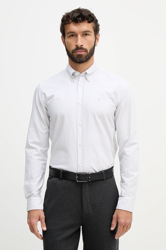 BOSS cămașă din bumbac H-ROAN-BD-E-C1-261 cu modele albastru 50556069
