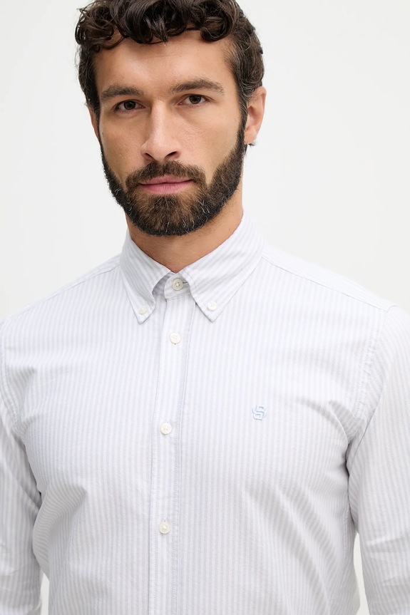BOSS cămașă din bumbac H-ROAN-BD-E-C1-261 albastru 50556069