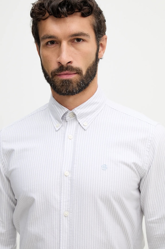 BOSS cămașă din bumbac H-ROAN-BD-E-C1-261 albastru 50556069