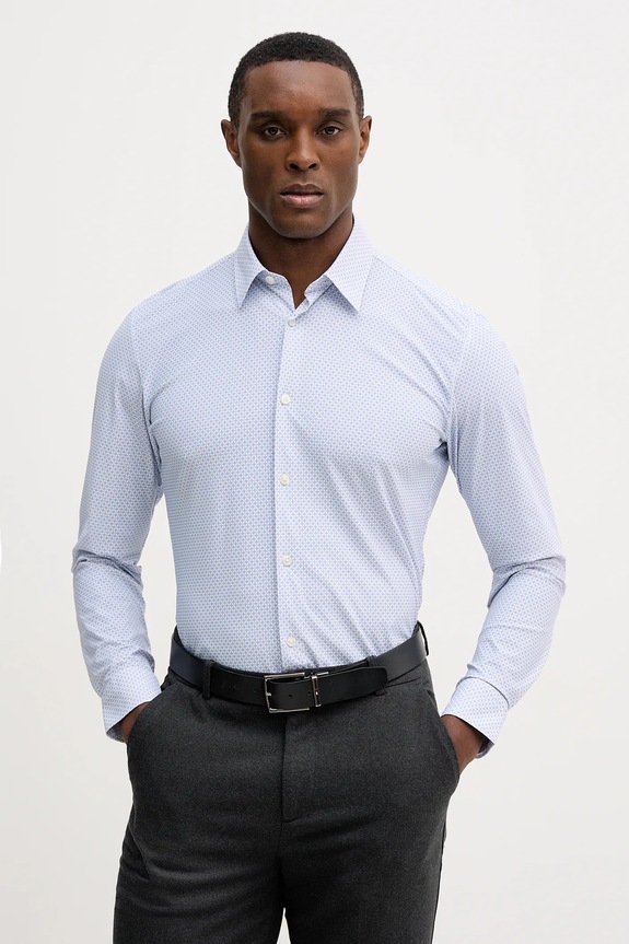 Srajca BOSS P-ROAN-K-F-261 Dolg modra 50556800