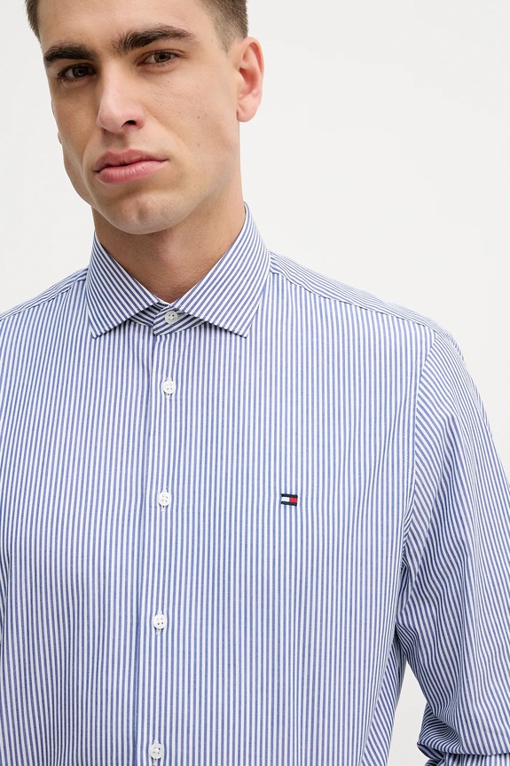 Bavlnená košeľa Tommy Hilfiger modrá MW0MW41657