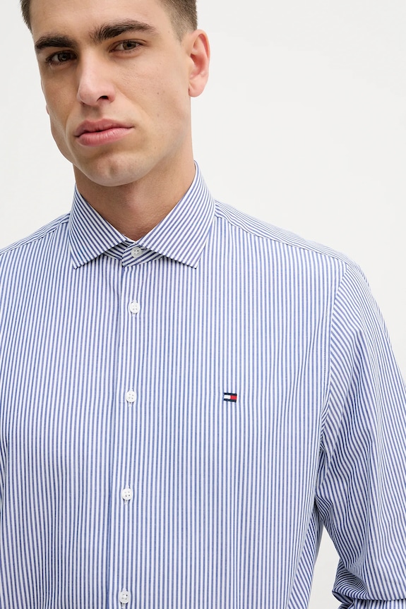 Bavlnená košeľa Tommy Hilfiger modrá MW0MW41657