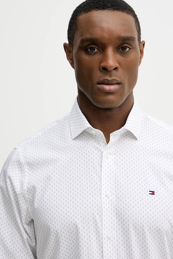 Bavlnená košeľa Tommy Hilfiger biela MW0MW41660