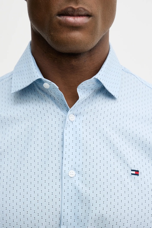 Tommy Hilfiger koszula bawełniana MW0MW41660 niebieski