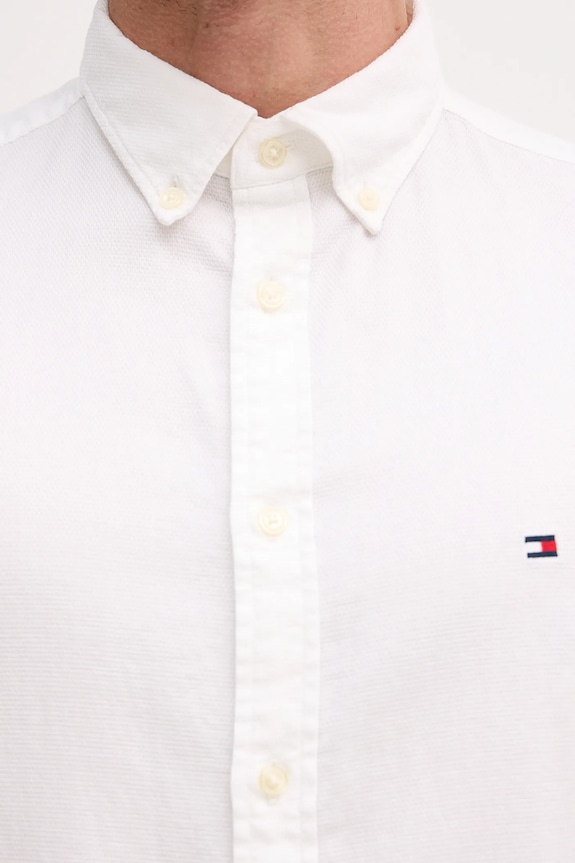 Tommy Hilfiger cămașă din bumbac MW0MW41684 alb