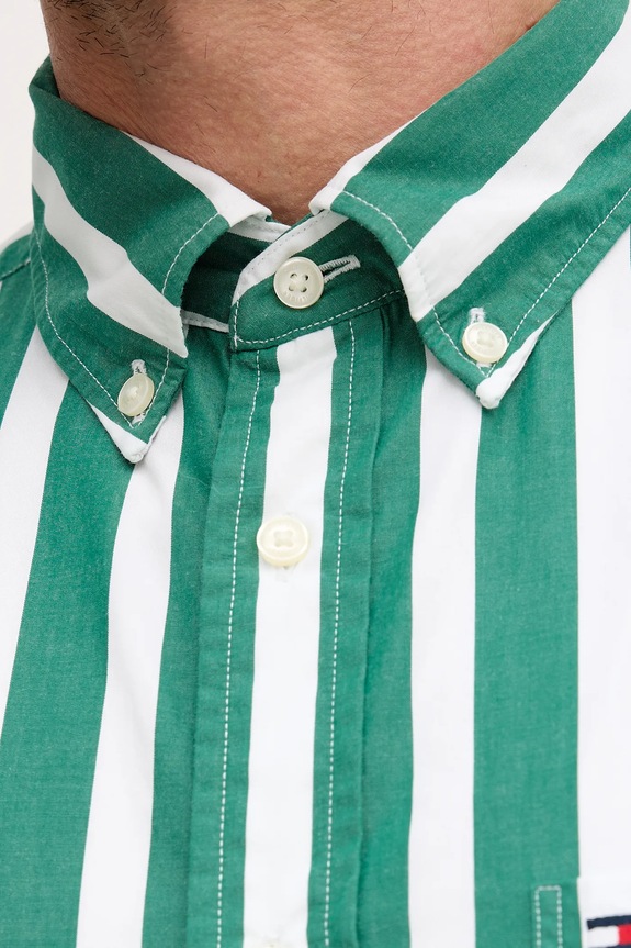 Bavlnená košeľa Tommy Hilfiger MW0MW41715 zelená