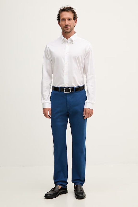 Tommy Hilfiger košile pánská bavlněná s elastanem MW0MW41824 bílá SS26