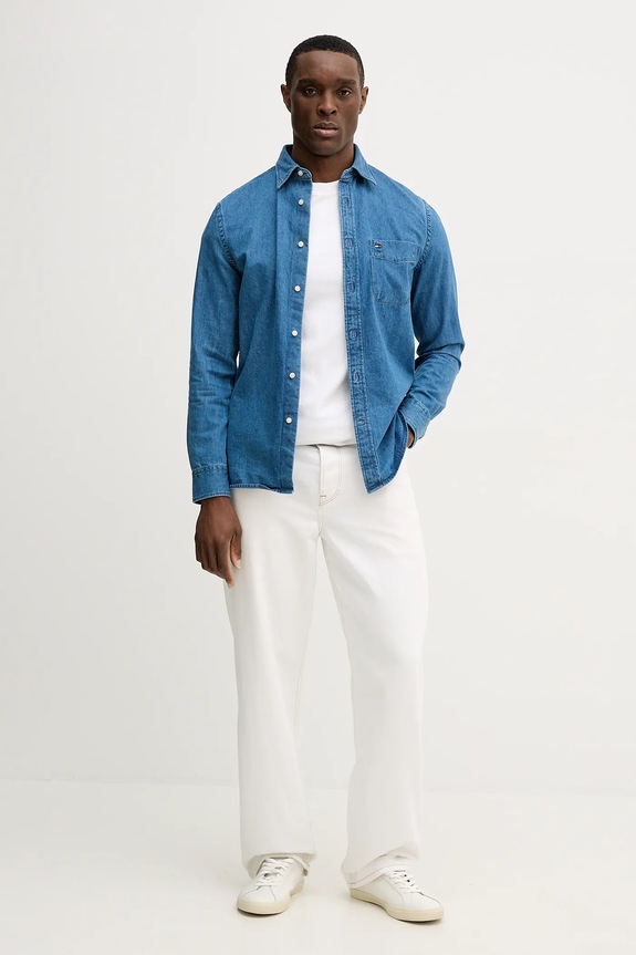 Tommy Hilfiger pamut farmer ing MW0MW40494 kék SS26