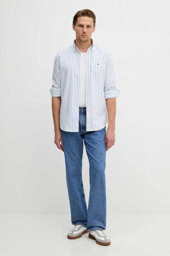 Košeľa Tommy Hilfiger MW0MW41780 biela SS26