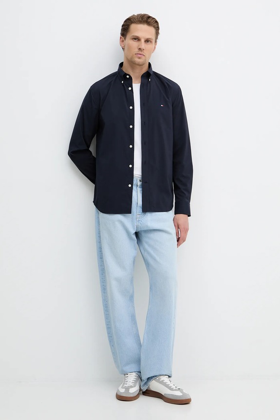 Πουκάμισο Tommy Hilfiger MW0MW41769 σκούρο μπλε SS26