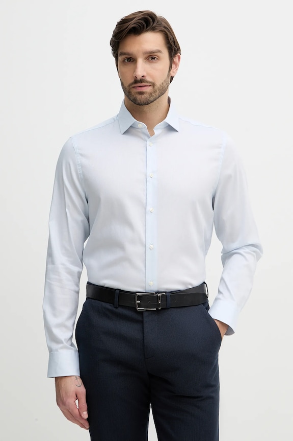 Košeľa Tommy Hilfiger slim modrá MW0MW41827